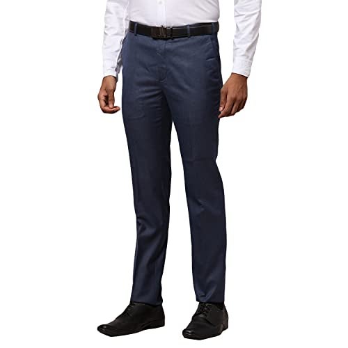 Raymond Dark Blue Trouser (Size: 34)-RMTS04680-B7 - Image 3