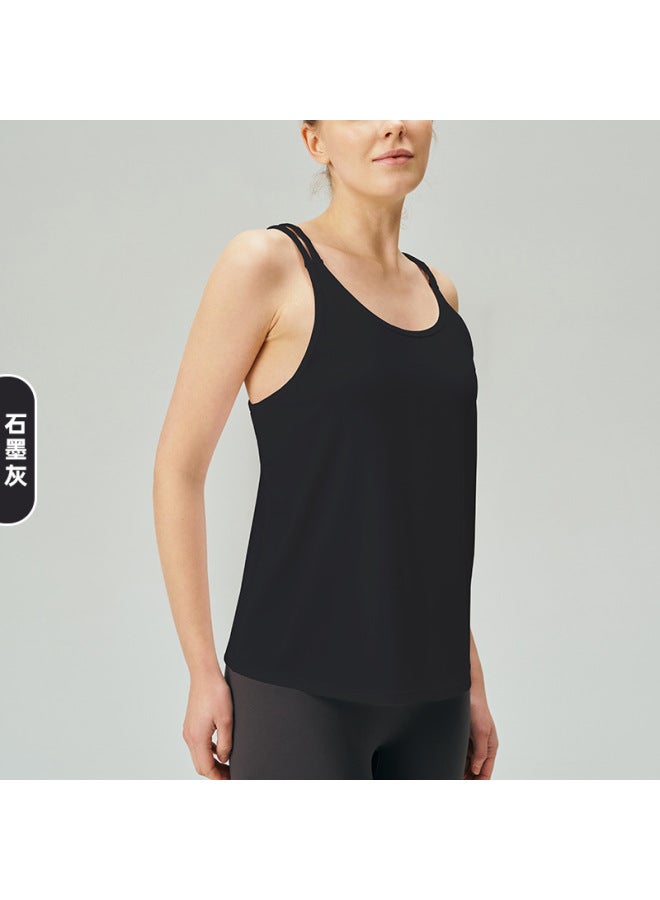 Spring And Summer Women's Camisole Vest, Thin And Loose-fitting, Suitable For Wearing As Pajamas Or Outerwear, With A Beautiful Back Design, Ideal As A Yoga Top