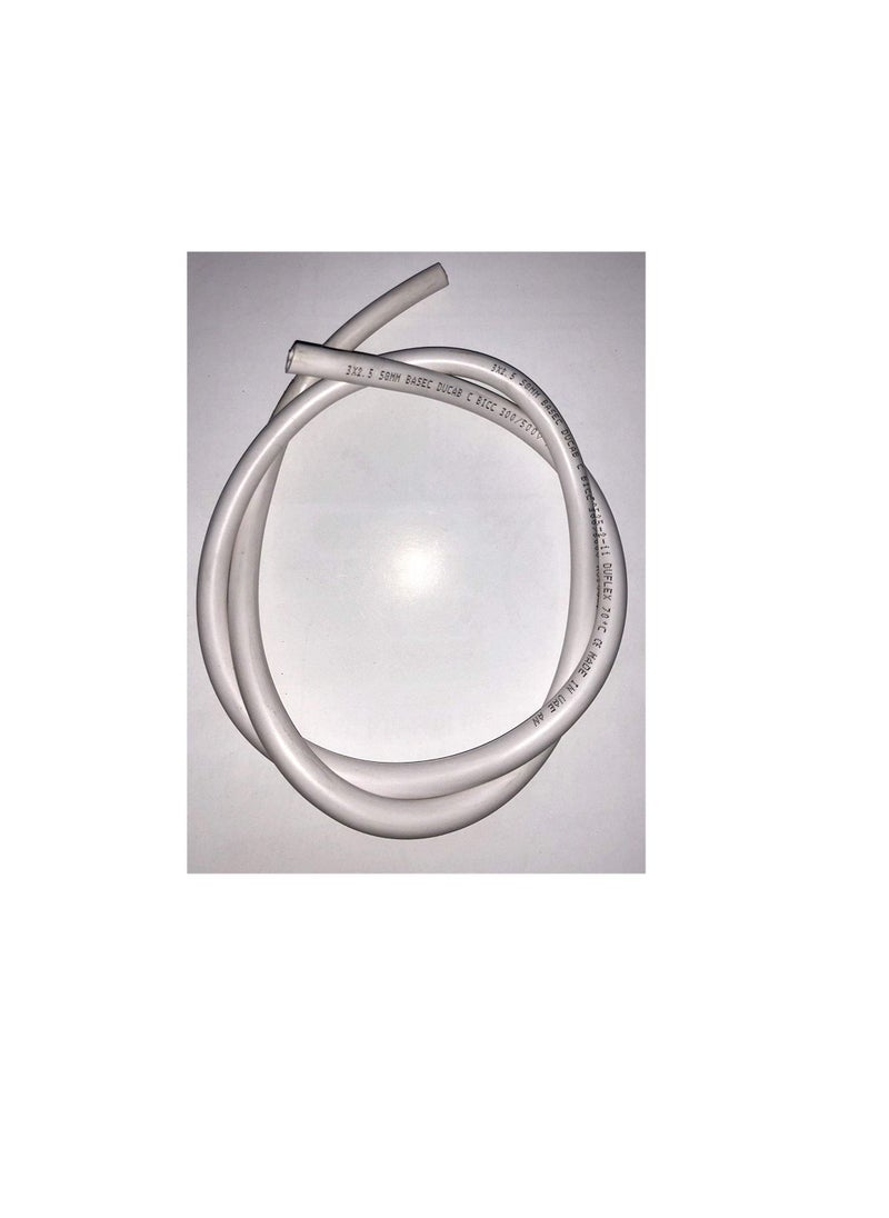 PVC Ducab Pvc Flexible Cable 3 x 2.5 mm x 10 Meter, Full Copper- White (for Use Water Heater,Lighting, Power Extension etc.)  - Image 1