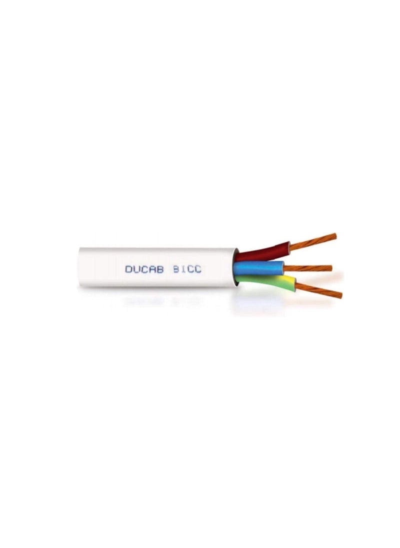 PVC Ducab Pvc Flexible Cable 3 x 2.5 mm x 10 Meter, Full Copper- White (for Use Water Heater,Lighting, Power Extension etc.)  - Image 2