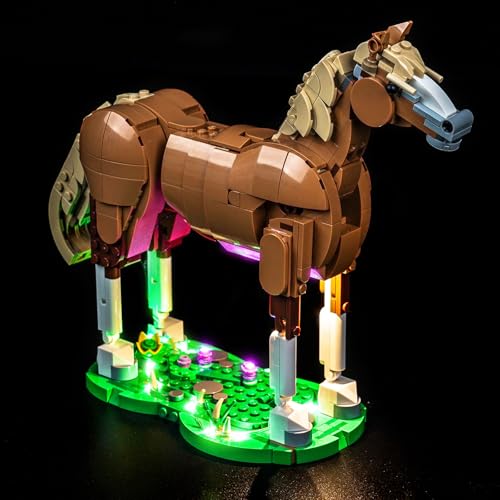 BrickBling إضاءة BrickBling LED فقط متوافقة مع Lego Creator 3 في 1 حصان جميل 31166 لا يأتي مع النموذج - Image 1