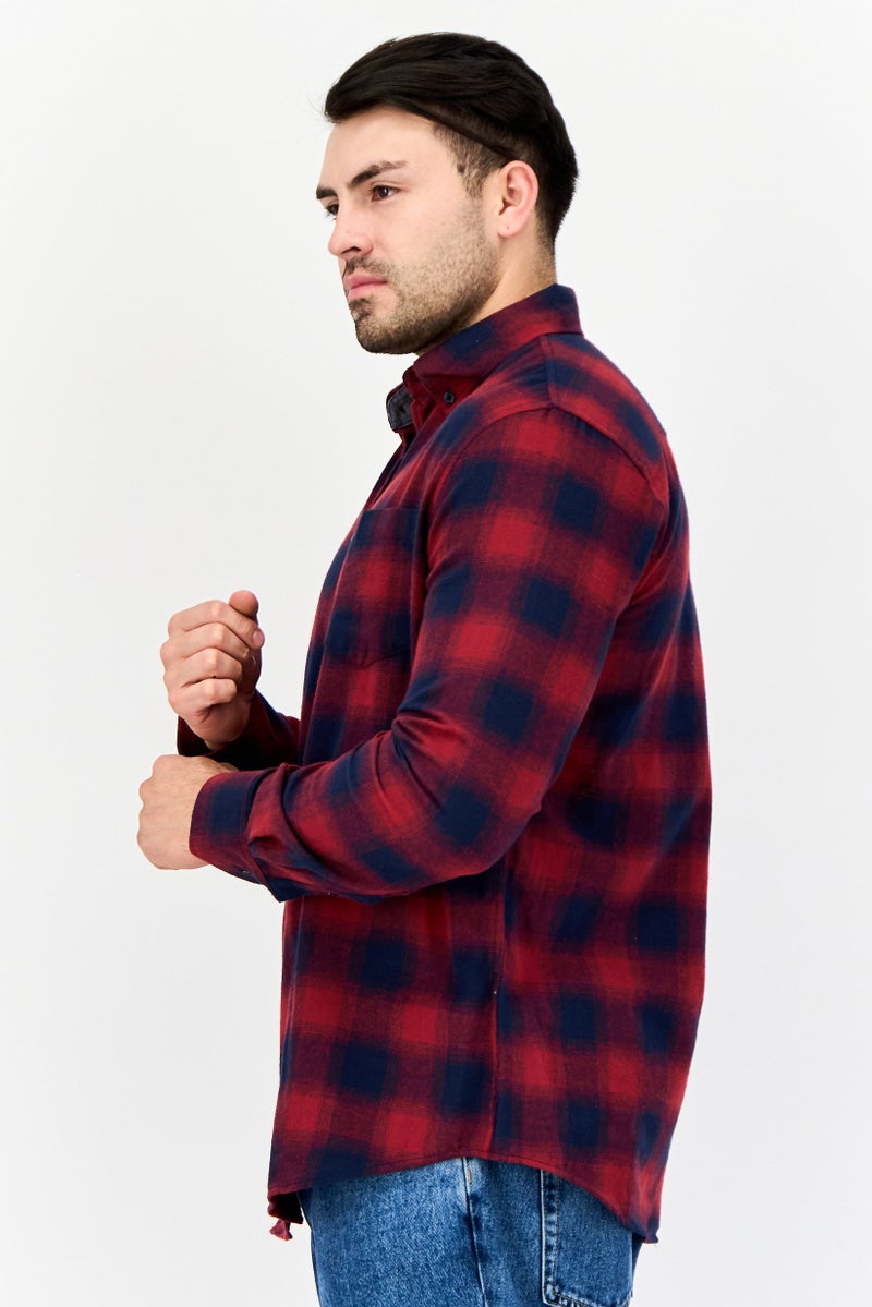 Chaps Men Regular Fit Plaid Long Sleeve Casual Shirts, Multicolor - Image 4