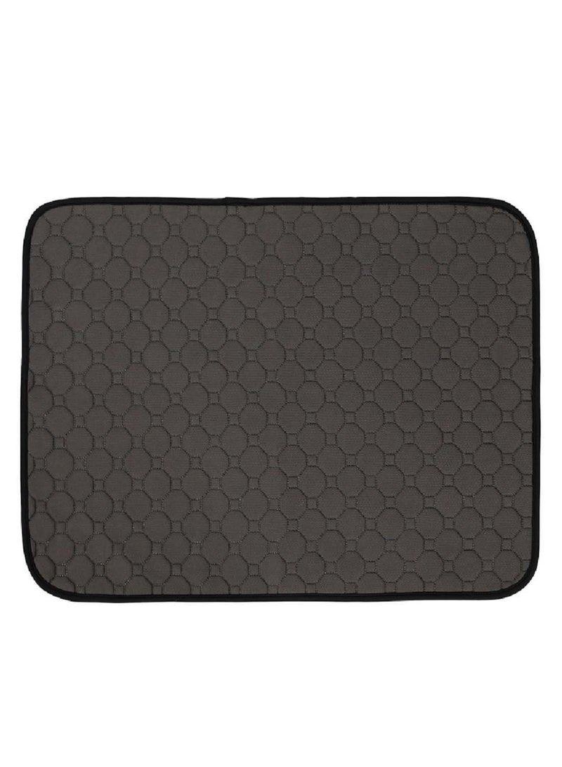 NIBEMINENT Waterproof Absorbent Washable Pet Pee Training Mat Grey/Black 67 x 50centimeter - Image 1