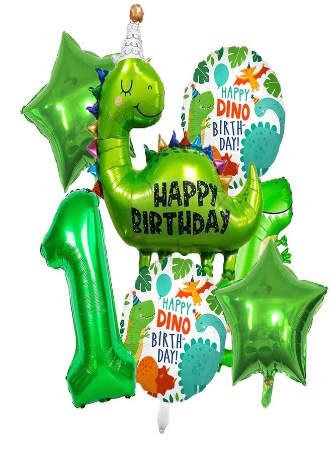 ALLPICK 1st Birthday Dinosaur Decorations - Dinosaur Foil Balloons & Party Supplies for Kids - Image 1