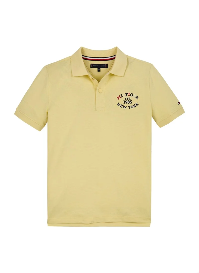 TOMMY HILFIGER Boys' Monotype Regular Polo - Cotton, Yellow