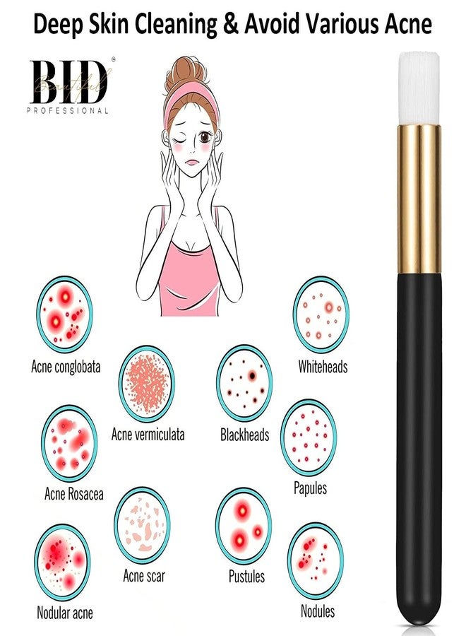 BID 5 Pieces Pack Lash Shampoo Brushes Facial Cleansing Brushes Nose Pore Deep Cleaning Brush Peel off Blackhead Removing Brush Tool Cosmetic Lash Cleanser Brush Eyelash Extensions (Black) - Image 5