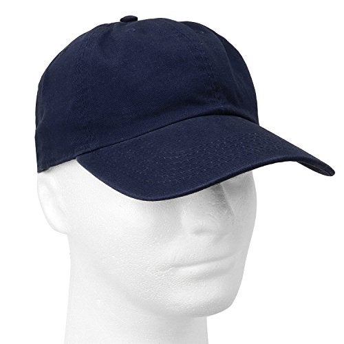 Falari Classic Baseball Cap Dad Hat 100% Cotton Soft Adjustable Size Navy - Image 2