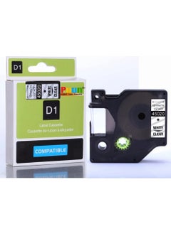 Dymo Labelmanager Series Electronic Labeling Machine D1 45020 S0720600 12MM x 7 Mt. Equivalent to Transparent Label White Writing Stripe Label Cassette