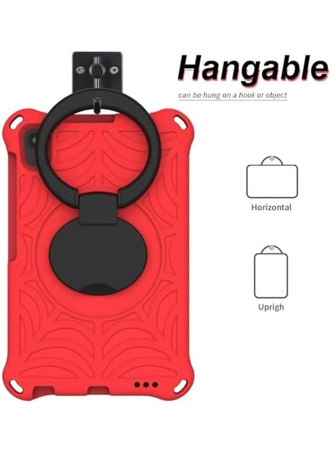 erorex - Huawei Mediapad M5 Lite 8 Inch Case Lightweight Eva Rugged Shockproof Full Cover Stand Case With 360 Rotating Handle For Huawei Mediapad M5 Lite 8 Inch Tablet Case For Kids (Red) - Image 1