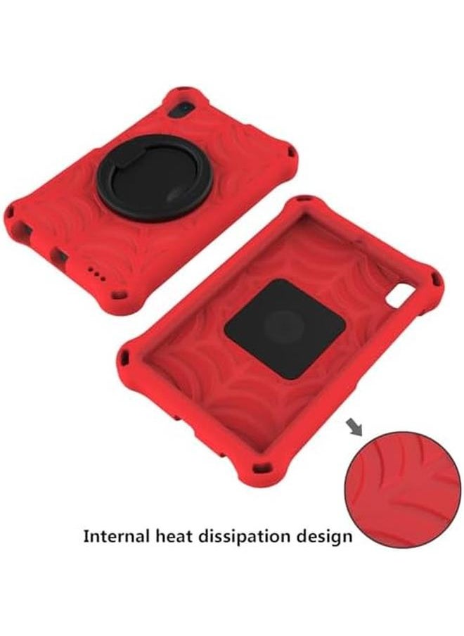 erorex - Huawei Mediapad M5 Lite 8 Inch Case Lightweight Eva Rugged Shockproof Full Cover Stand Case With 360 Rotating Handle For Huawei Mediapad M5 Lite 8 Inch Tablet Case For Kids (Red) - Image 1