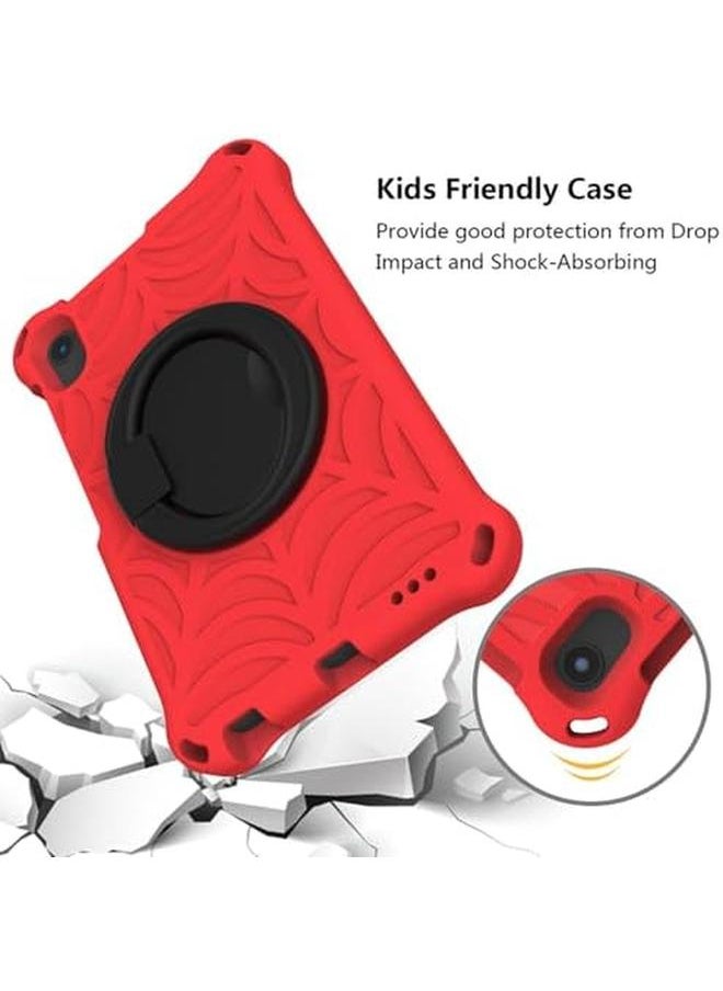 erorex - Huawei Mediapad M5 Lite 8 Inch Case Lightweight Eva Rugged Shockproof Full Cover Stand Case With 360 Rotating Handle For Huawei Mediapad M5 Lite 8 Inch Tablet Case For Kids (Red) - Image 1