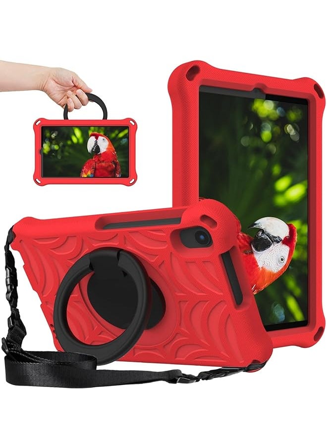erorex - Huawei Mediapad M5 Lite 8 Inch Case Lightweight Eva Rugged Shockproof Full Cover Stand Case With 360 Rotating Handle For Huawei Mediapad M5 Lite 8 Inch Tablet Case For Kids (Red) - Image 1