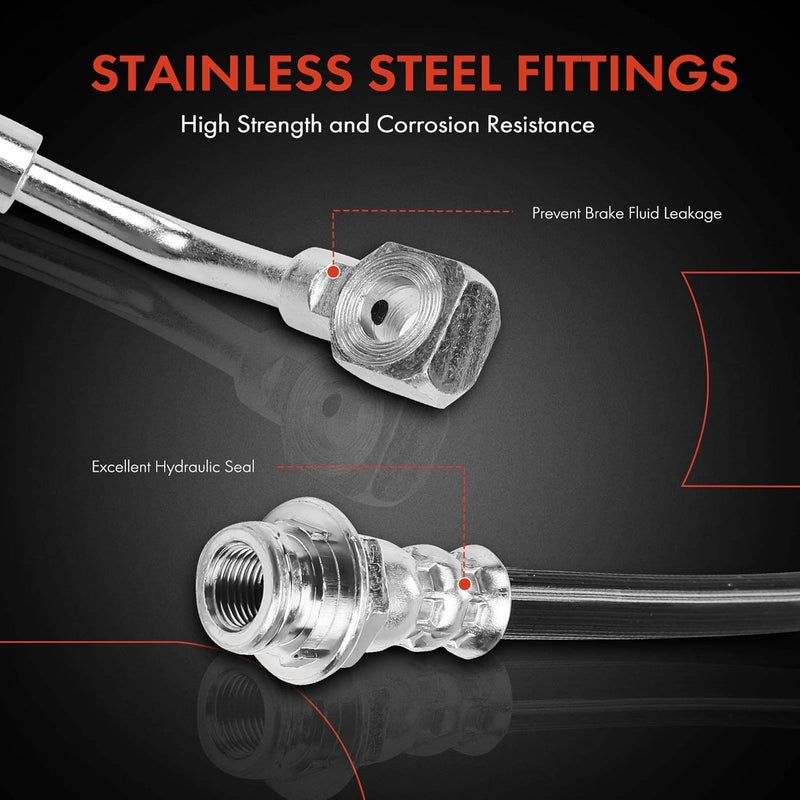 A-Premium Brake Hydraulic Hose for Buick Lacrosse 2005-2009 - Image 4