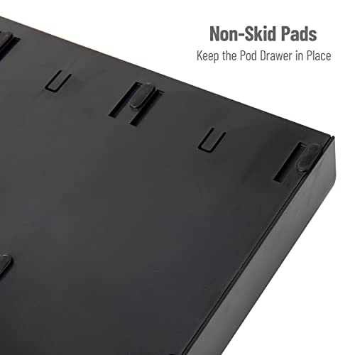 Mind Reader Single Serve Coffee Pod Drawer and Cup Condiment Set, 2 Pcs., 36 Pod Capacity, 5.35"L x 11.25"W x 11.15"H, Black - Image 4