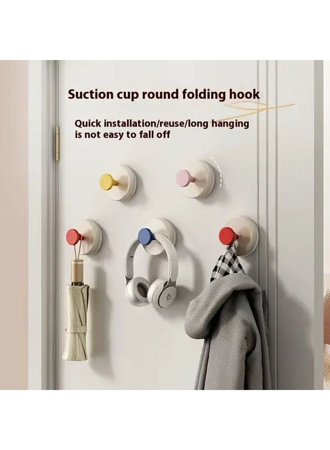 8Pcs Yellow Strong Suction Cup Hooks No Drilling Adhesive For Bathroom Kitchen - Image 4