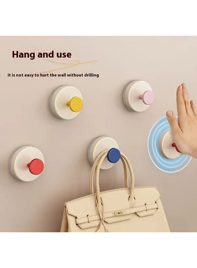 8Pcs Yellow Strong Suction Cup Hooks No Drilling Adhesive For Bathroom Kitchen - Image 2