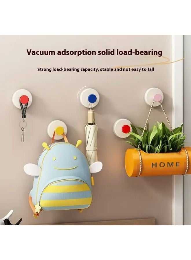 8Pcs Yellow Strong Suction Cup Hooks No Drilling Adhesive For Bathroom Kitchen - Image 5