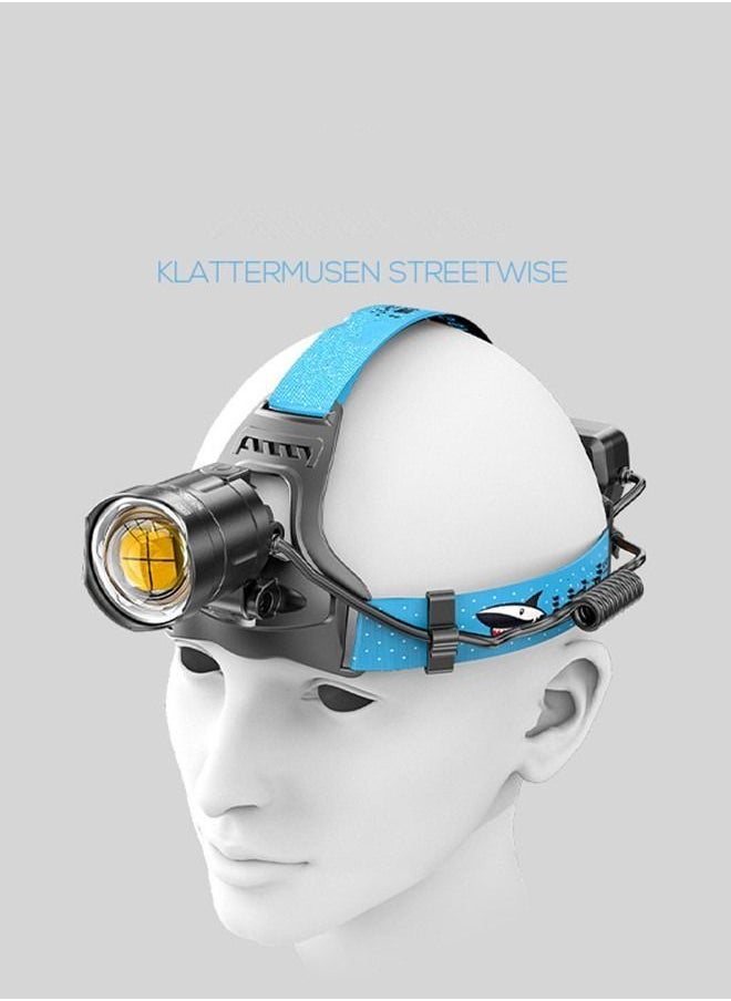 Generic - Led Rechargeable Headlamp 10000 Lumens, Super Bright Headlamps for Adults with USB Cable IPX6 Waterproof 3 Light Modes Zoomable 90°Adjustable Head Lamp for Hunting Exploration Camping Hiking Cycling - Image 1
