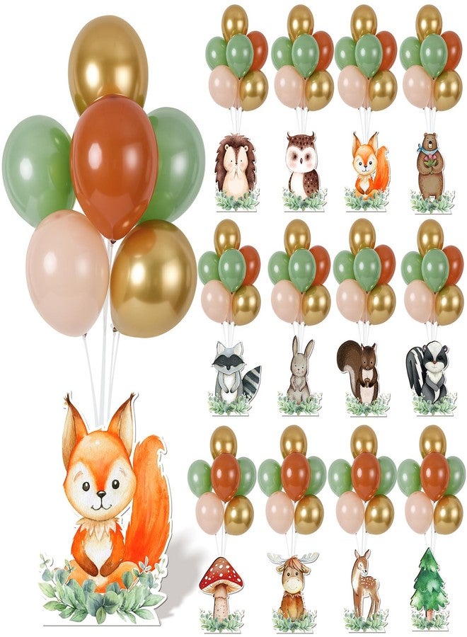YLOLUL 12 Sets Jungle Animals Baby Shower Centerpieces for Tables Jungle Animals with Balloon Centerpieces Party Decor for Party Baby Shower Party Photo Props Supplies - Image 1