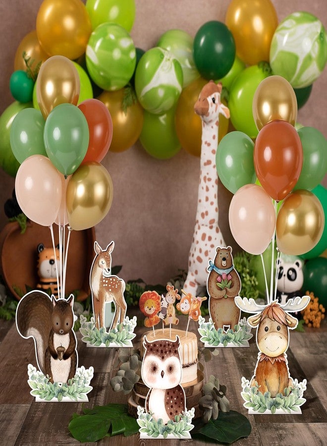 YLOLUL 12 Sets Jungle Animals Baby Shower Centerpieces for Tables Jungle Animals with Balloon Centerpieces Party Decor for Party Baby Shower Party Photo Props Supplies - Image 2