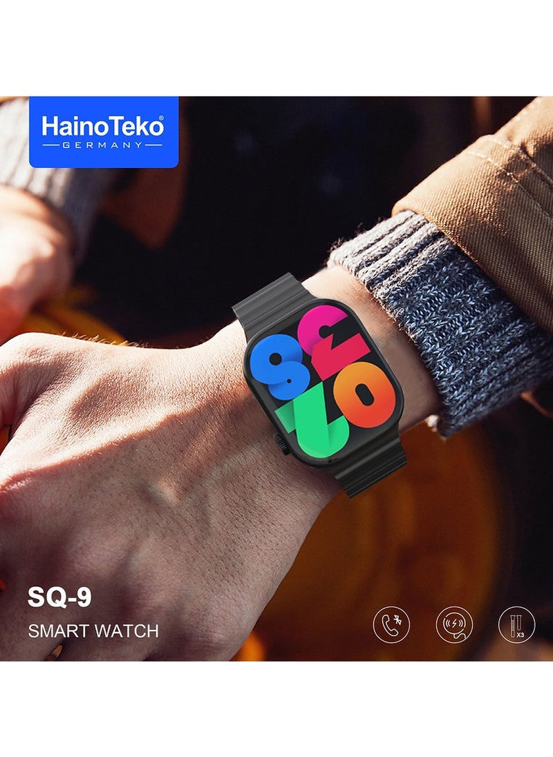 Haino Teko - Haino Teko SQ9 Full Screen AMOLED Display Smart Watch With 3 Pair Straps and Wireless Charger For Ladies and Gents - Image 1