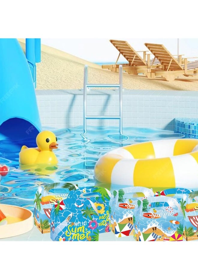 صندوقTreat للحفلات الصيفية على شكل كرتون، 24 قطعة صناديق هدايا حفلة شاطئية أكياس هدايا للحفلات صناديق Treat لتزيين حفلات عيد الميلاد أو حفلات الاستحمام للأطفال على الشاطئ - Image 3