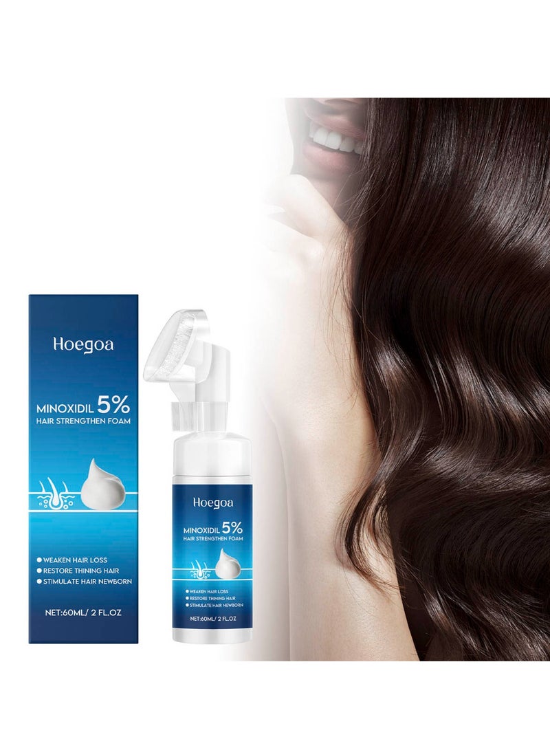 HOEGOA 5% Minoxidil Foam for Hair Growth Hair Strengthen Foam to Stop Thinning and Hair Loss for Men and Women, Scalp Care and Volume and Fluff, 60ml/2fl oz  - Image 3