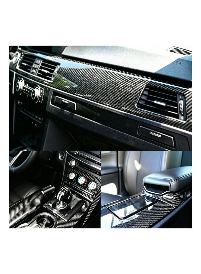 6D Gloss Carbon Fiber Vinyl Wrap Film, 150x30cm Self Adhesive Car Wrap Sticker, Bubble Free Anti Scratch UV Resistant Carbon Fiber Film for Car Interior, Auto Modification & DIY Surface Decoration - Image 3