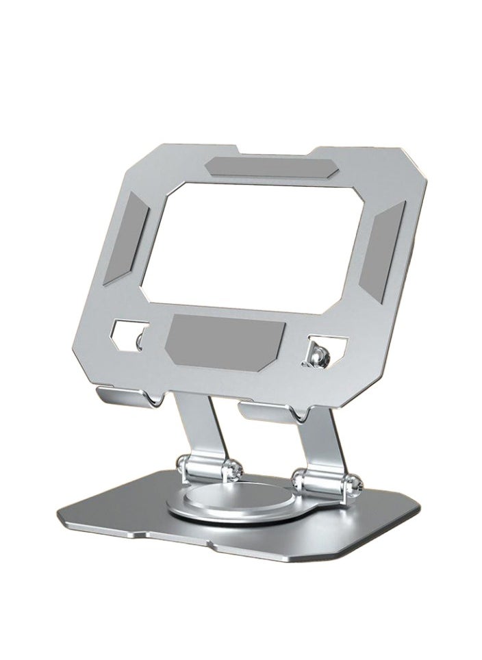 DTBG Metal iPad Stand Foldable Tablet Stand 360° Rotation Adjustable iPad Pro Stand,Multi-Angle Tablet Stand for Desk  - Image 1