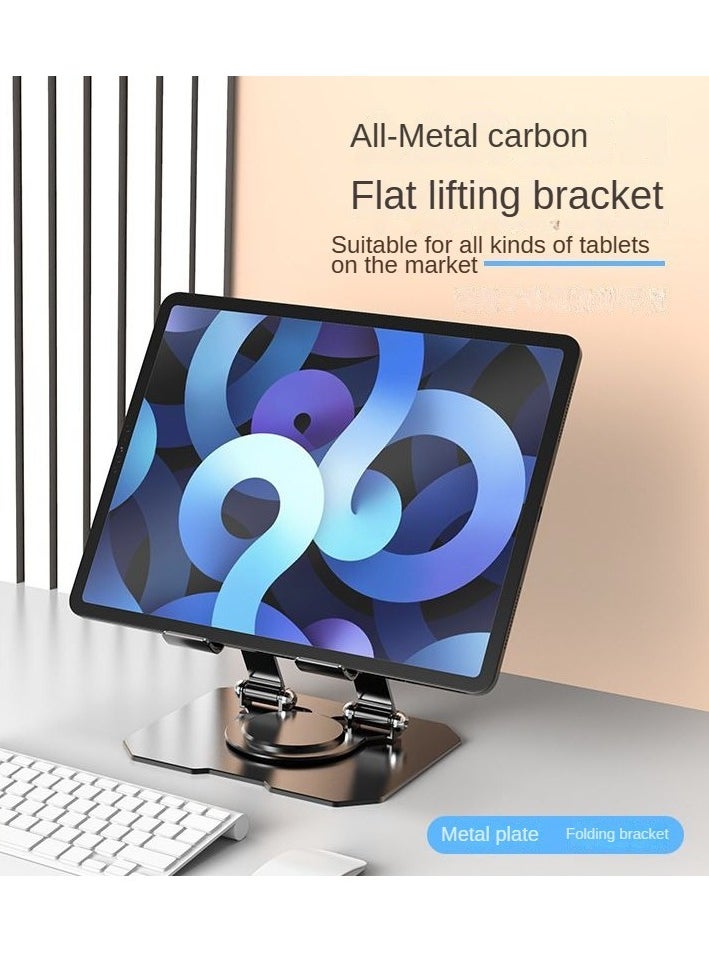 DTBG Metal iPad Stand Foldable Tablet Stand 360° Rotation Adjustable iPad Pro Stand,Multi-Angle Tablet Stand for Desk  - Image 2