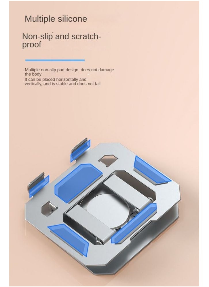 DTBG Metal iPad Stand Foldable Tablet Stand 360° Rotation Adjustable iPad Pro Stand,Multi-Angle Tablet Stand for Desk  - Image 3