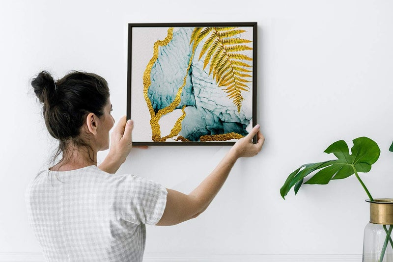 PAPER PLANE DESIGN Luxury Wall Art Floating Frame Floral Canvas Painting (18 x18 inch) Multicolour - Image 4