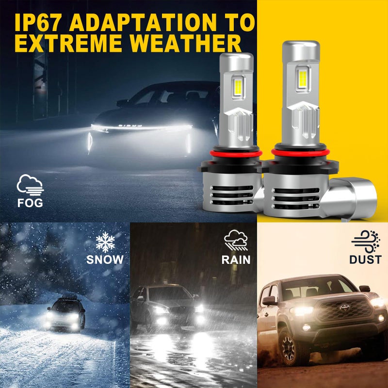 KIMLATAR 9005 Bulbs,60000LM Upgraded 900% Brightness with Fan Cooling Super Bright 1:1 Halogen Size 80000Hrs Long Lifespan 9005/HB3 Fog Lights Pack of 2 - Image 5