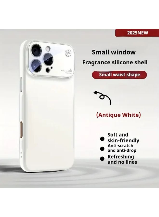 Orange iPhone 13 Silicone Case with Lens Protector Anti Drop Anti Fingerprint - Image 3