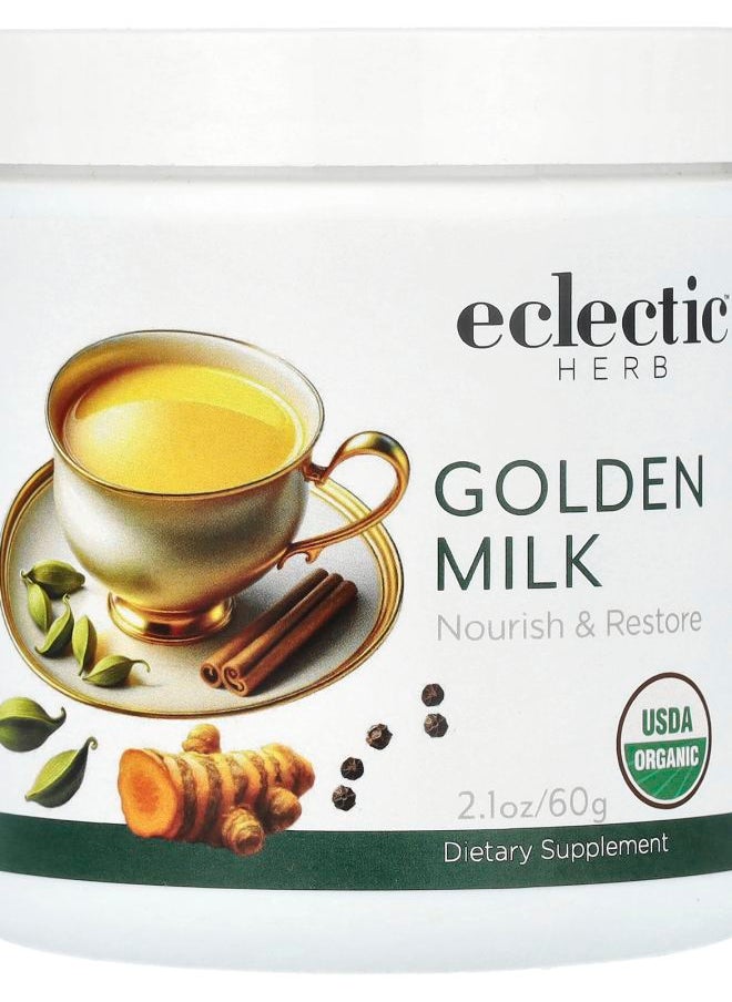 Eclectic Herb Golden Milk Powder 2.1 oz (60 g) 