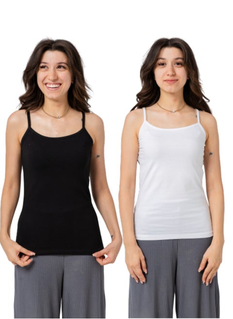 Pack Of 2 Plain Basic Protel MultiColoure For Women  Size M