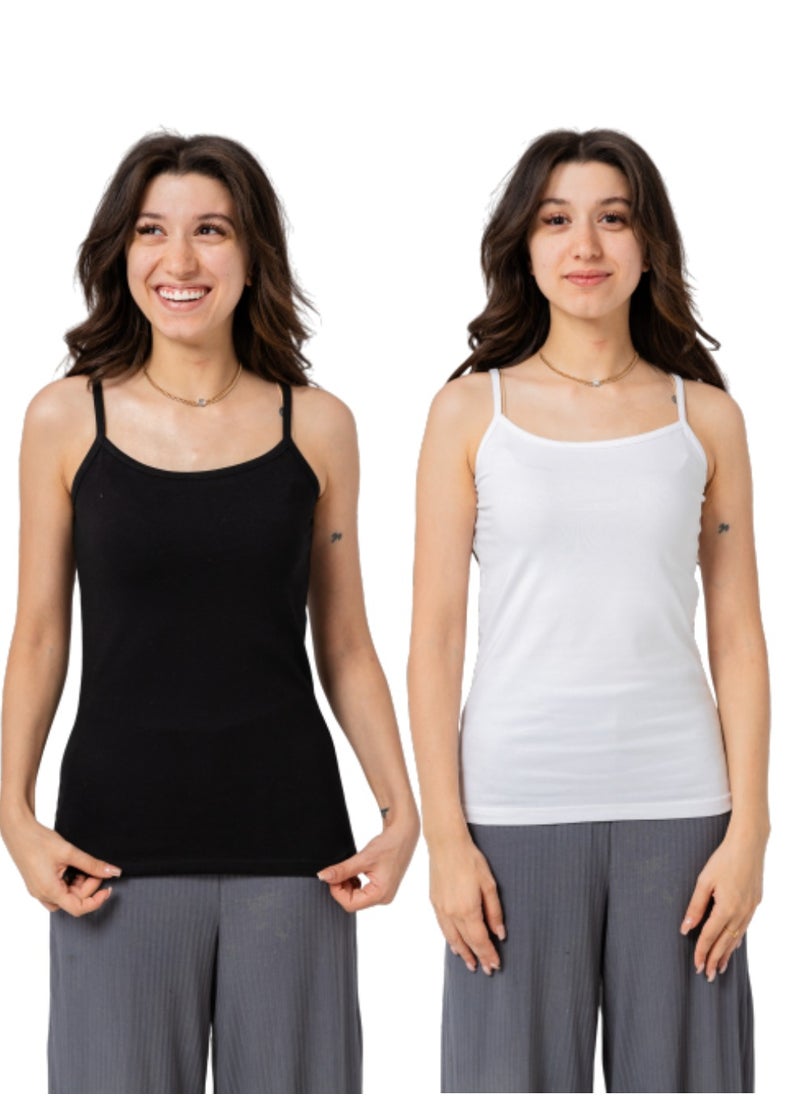 Pack Of 2 Plain Basic Protel MultiColoure For Women  Size M