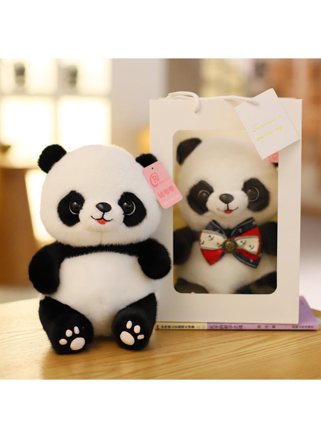 Cute Panda Dolls Wearing Clothes Plush Toys Friend Gifts From Sichuan Travel Souvenir Claw Machine Dolls Soft Short Fur Panda-Specifications:Basic-Color:28cm  - Image 4