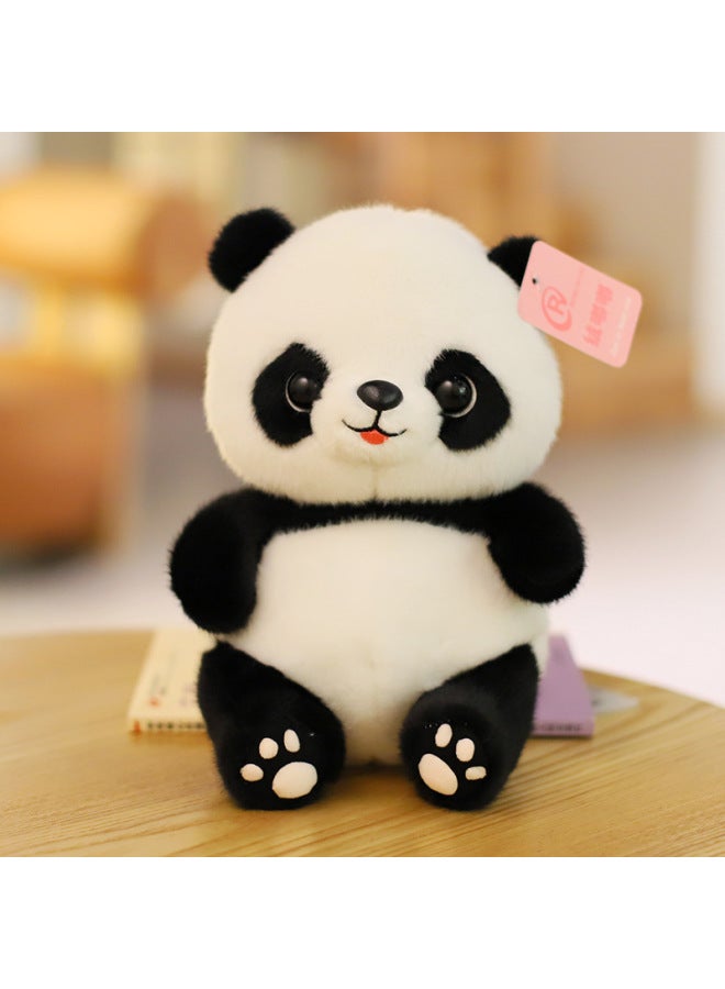 Cute Panda Dolls Wearing Clothes Plush Toys Friend Gifts From Sichuan Travel Souvenir Claw Machine Dolls Soft Short Fur Panda-Specifications:Basic-Color:28cm  - Image 1