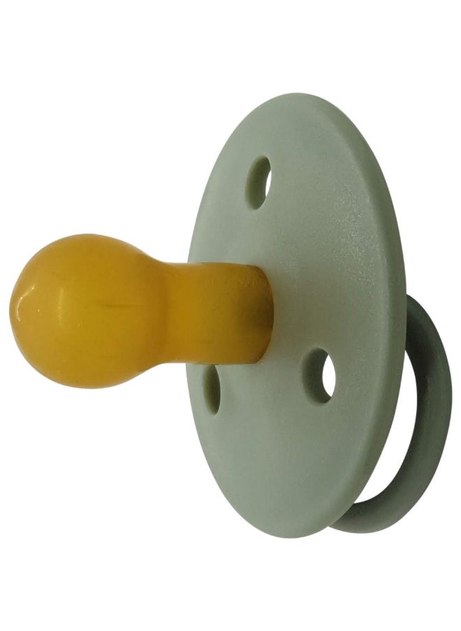Mininor Round Pacifier Latex  0M+  2pcs  Willow Green  - Image 2