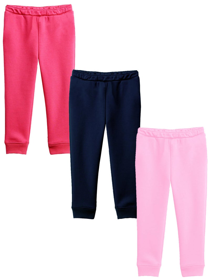 Kuchipoo Girls Regular Fit Mid Rise Trackpant - Pack of 3 (© Disney-Low-605, 4-5 Years, Multi-Colored), Multicolour - Image 2