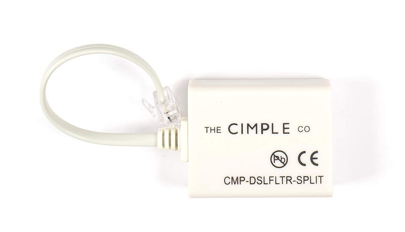 THE CIMPLE CO Modem Phone Filter, 1 Pack, DSL Splitter, 2 Wire, 1 Line, Removes Noise from Phone Lines, for Fax, Landline, Satellite, and Printer, Ivory - Image 2