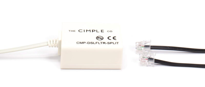 THE CIMPLE CO Modem Phone Filter, 1 Pack, DSL Splitter, 2 Wire, 1 Line, Removes Noise from Phone Lines, for Fax, Landline, Satellite, and Printer, Ivory - Image 3
