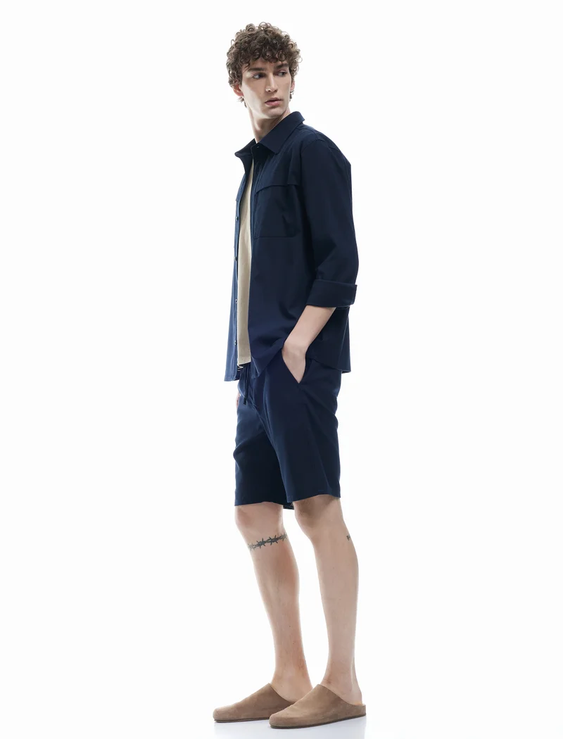 كوتون Drawstring Shorts
