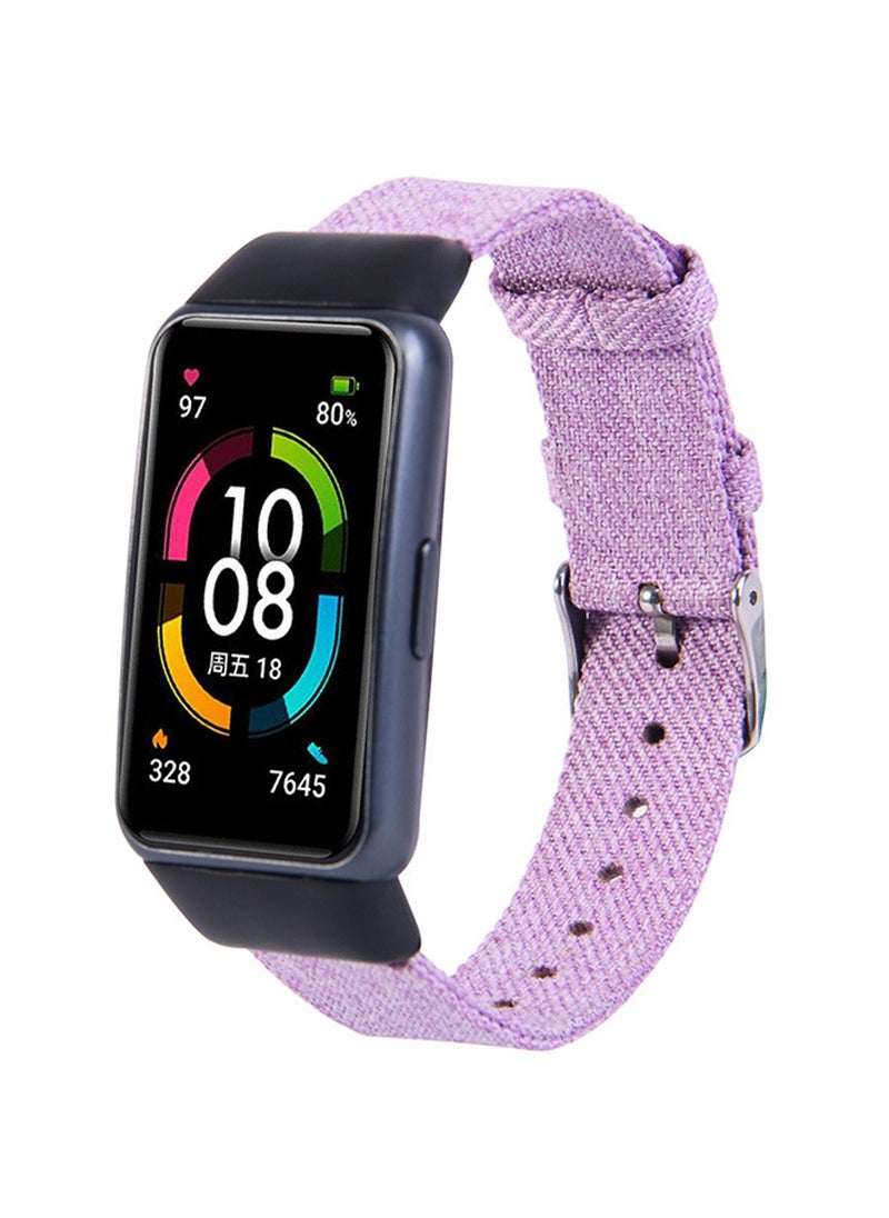 X-level Fashionable Canvas Nylon Wrist Strap Watch Band Compatible with Honor Band 6/Breathable Waterproof Comfortable And Environmentally friendly Replacement Bands  - Image 1