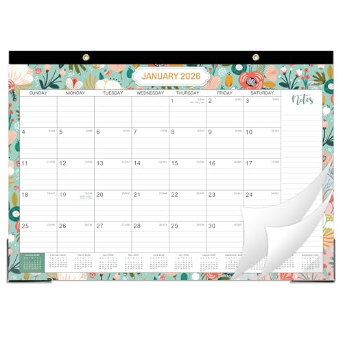 Coboll 2026 Desk Calendar - 2026 Calendar from Jan. 2026 - Dec. 2026, 12 Monthly Desk Calendar 2026 Large 12" x 17", Ruled Block, To-do List & Note - Image 1
