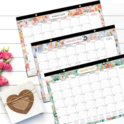 Coboll 2026 Desk Calendar - 2026 Calendar from Jan. 2026 - Dec. 2026, 12 Monthly Desk Calendar 2026 Large 12" x 17", Ruled Block, To-do List & Note - Image 4