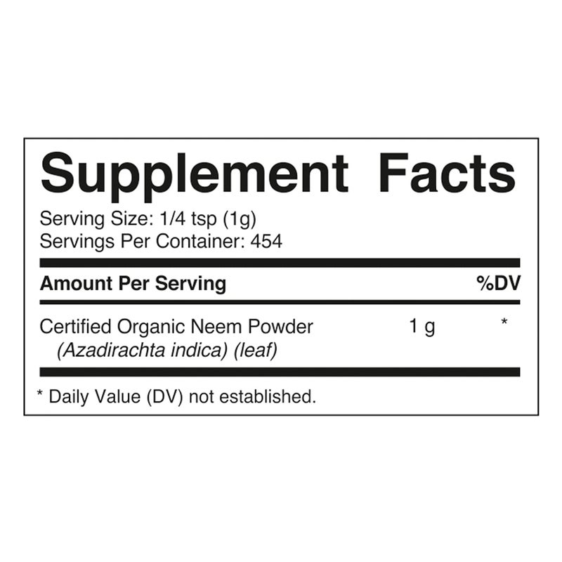 Vitamatic Certified USDA Organic Neem Leaf Powder 1 Pound (16 Ounce) - Image 3