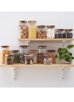 MIXDE 2 Pcs Glass Food Storage with Airtight Lid, Kitchen Canisters, Clear visible Jar for Coffee Bean, Cookie, Candy, Spices  - Image 5