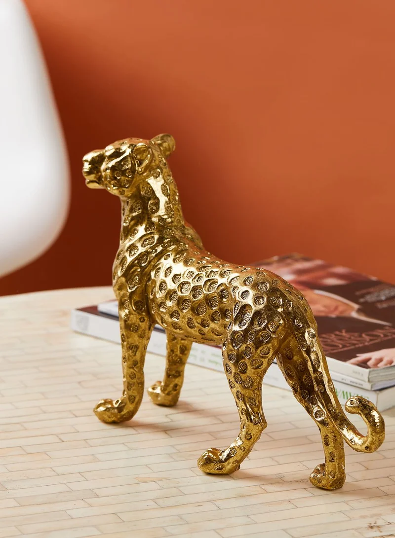AURORA Gold Standing Leopard Ornament